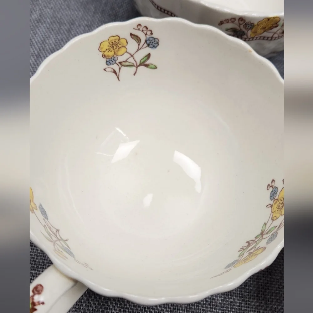 Vintage Copeland "Buttercup" Spode England Tea Cup Set Of 6 Various Condition - Picture 5 of 10